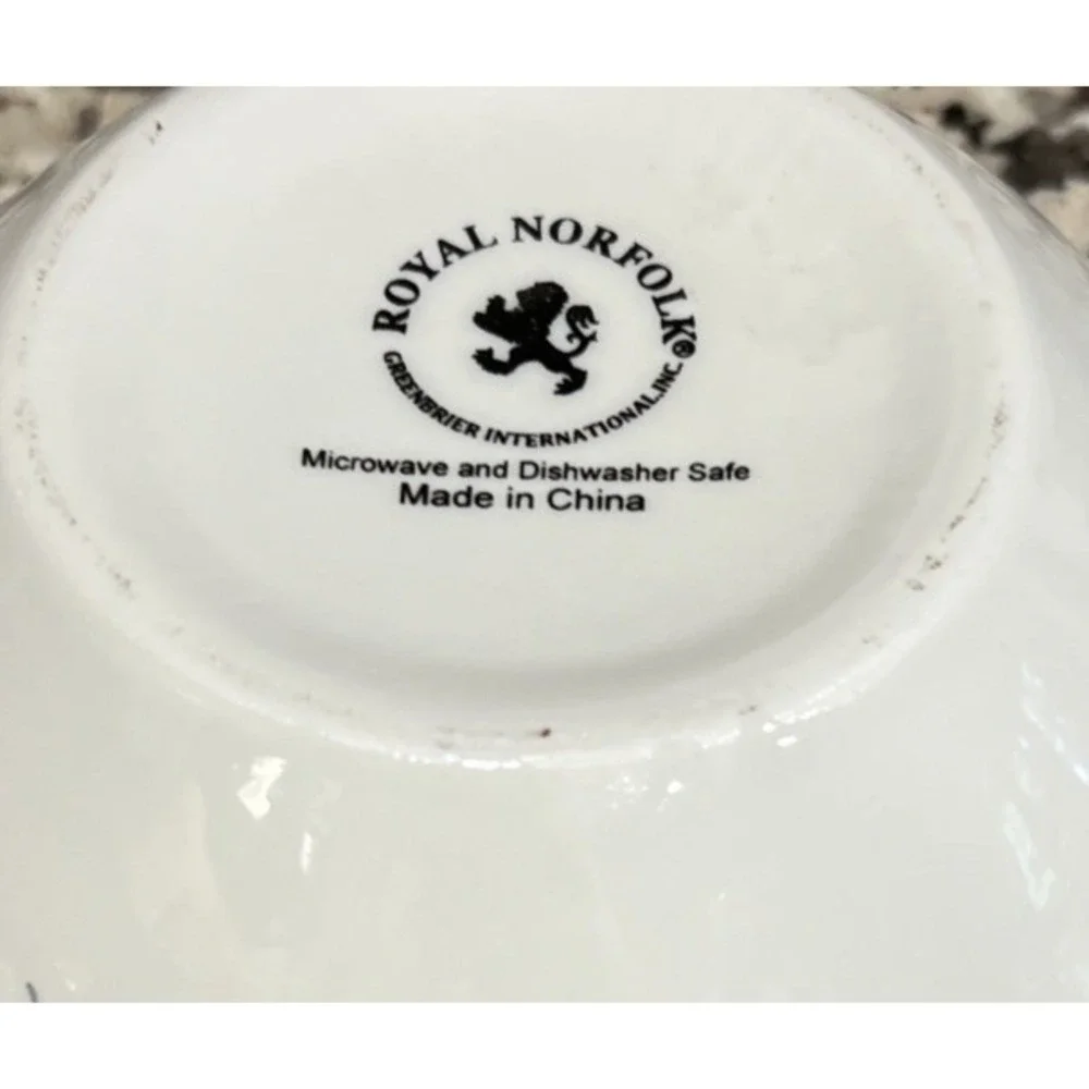 Set Of 4 ROYAL NORFOLK Spring‎ Bee Floral Soup Cereal Bowls 5.5